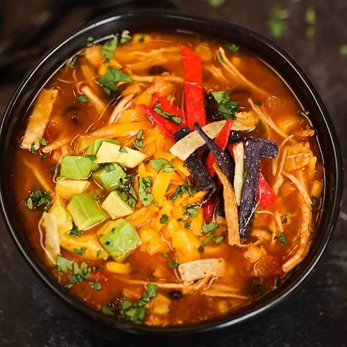 Crock Pot Chicken Tortilla Soup 5 Square