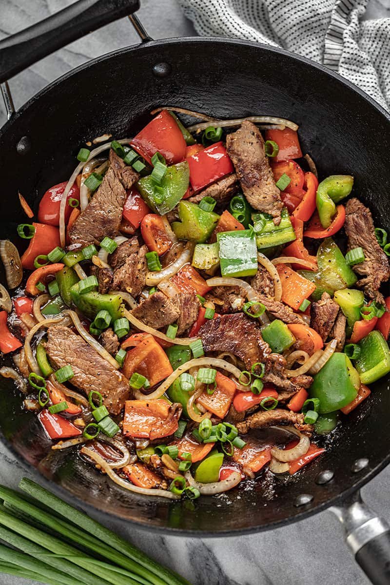 Amazing green pepper steak