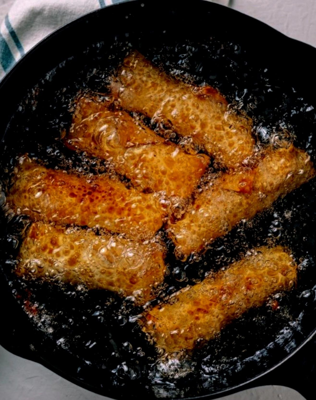 Peach Cobbler Egg Rolls