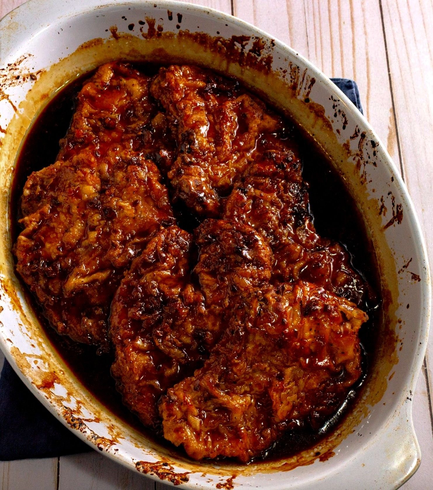 Pork Chops with a Crunchy Honey Garlic Sauce